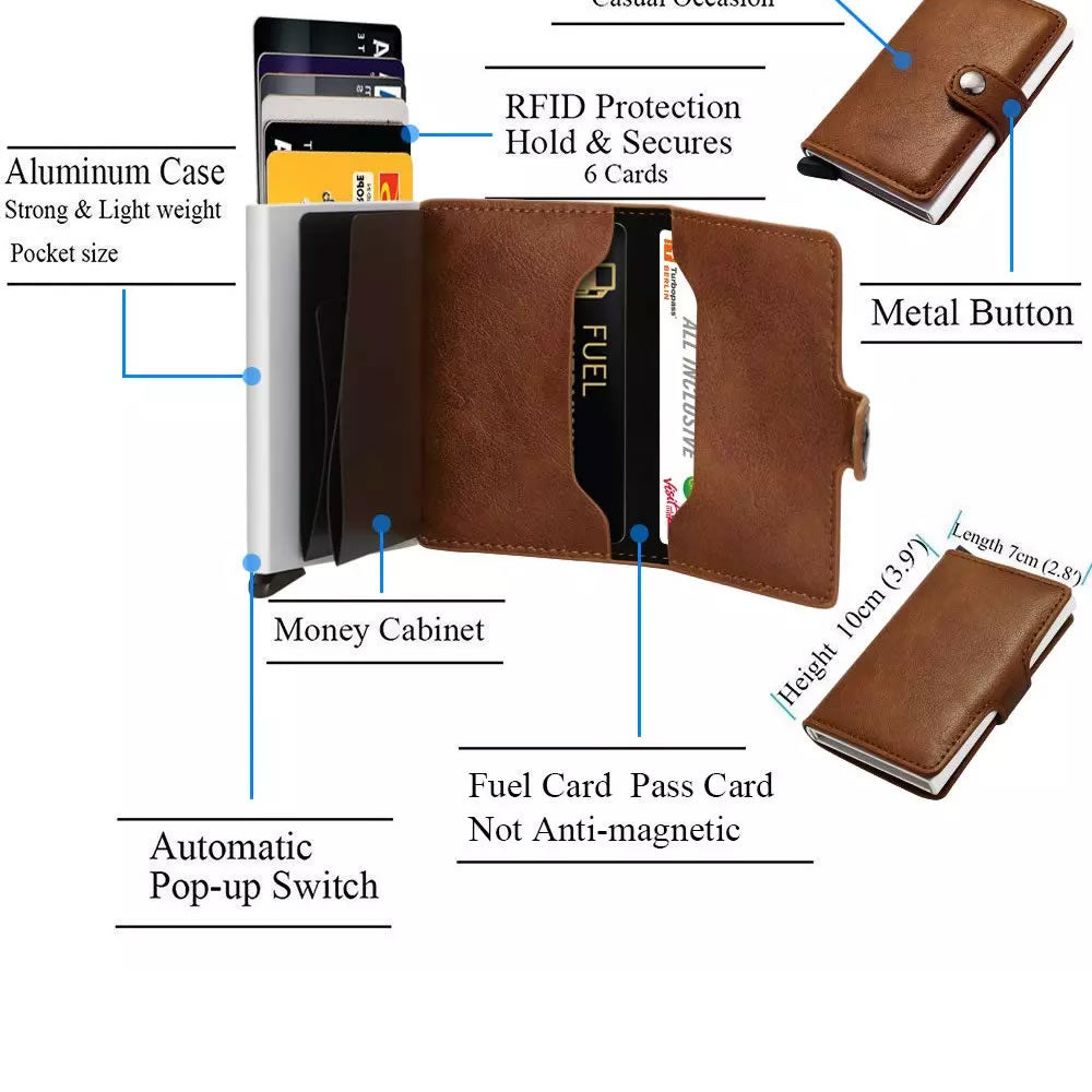  ManChDa Credit Card Holder - Minimalist RFID Blocking